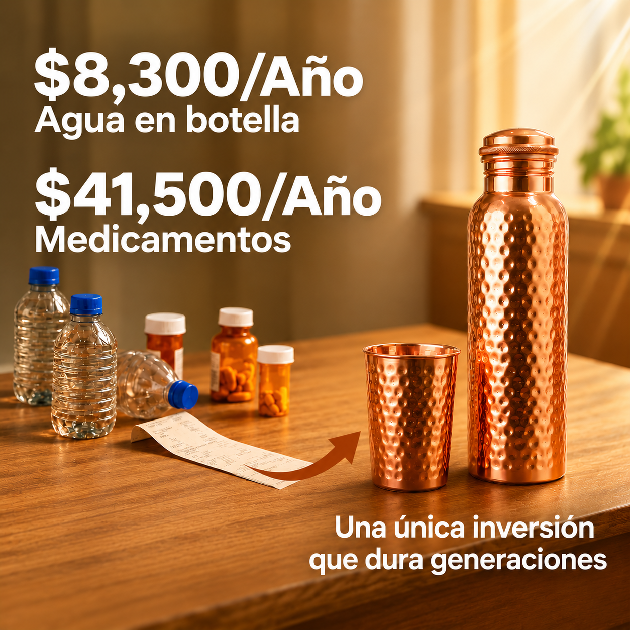 razón 2: Te ahorra miles de pesos en agua embotellada y medicamentos (y tus nietos la heredarán)