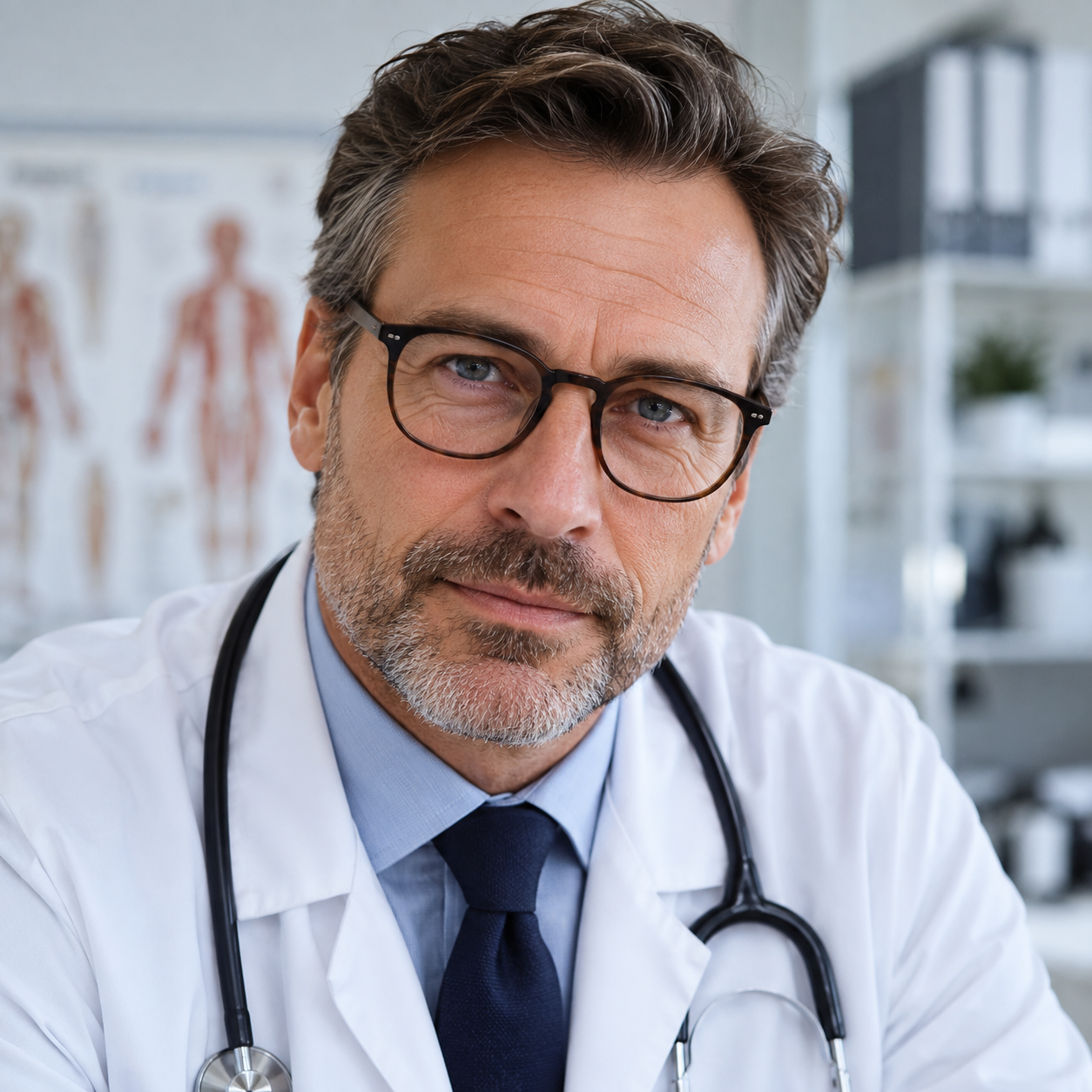 retrato del médico